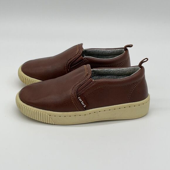 Carters Ricky2‎ Casual Sneakers Slip On Shoes Toddler Kids Size 9 Brown - Picture 5 of 9